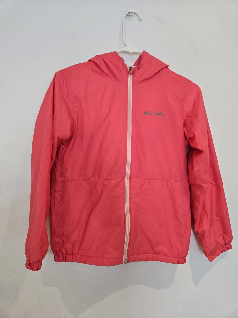 Columbia Girls' Lightweight Hooded Windbreaker - Pink